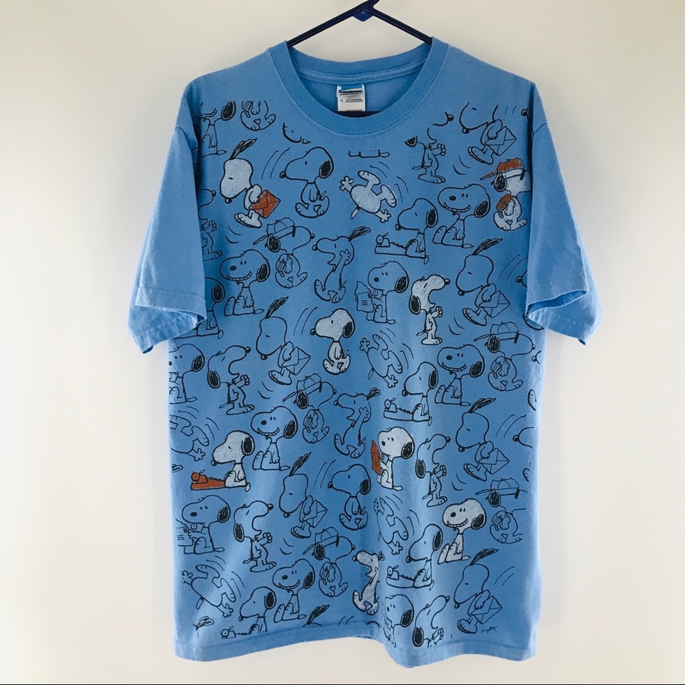 Peanuts Sky Blue Busy Snoopy T-Shirt